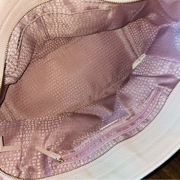 Kate Spade Beige Cream Chester Street Allyn Pebbled Leather Large Tote Purse - Picture 2 of 11